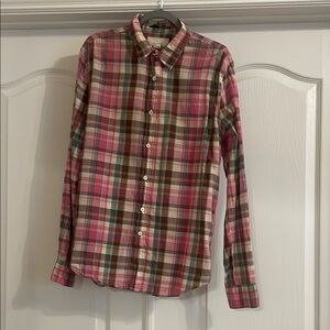 Forever 21  Pink and Brown Men's Shirt